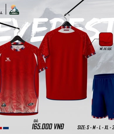 Áo không logo EVEREST đỏ