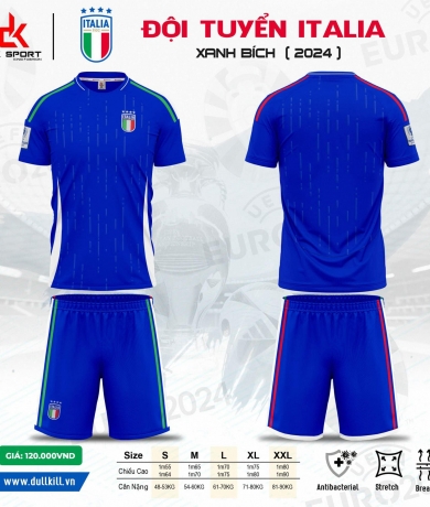 Áo đội tuyển Italia 2024 xanh bích